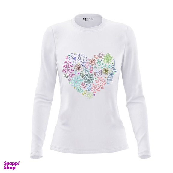 تی شرت آستین بلند زنانه مدل قلب