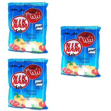 نمک تبلور مجدد نیکنام وزن 700 گرم بسته 3 عددی