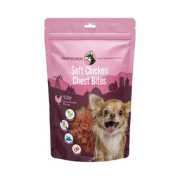 تشویقی سگ هاپومیل مدل Soft Chicken Chest Bites L وزن 100 گرم