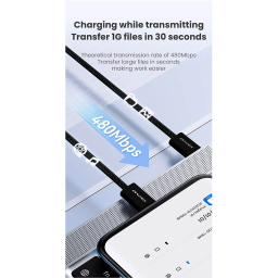 کابل دیتا USB Type-C اوی مدل CL-219T 60W طول 1 متر