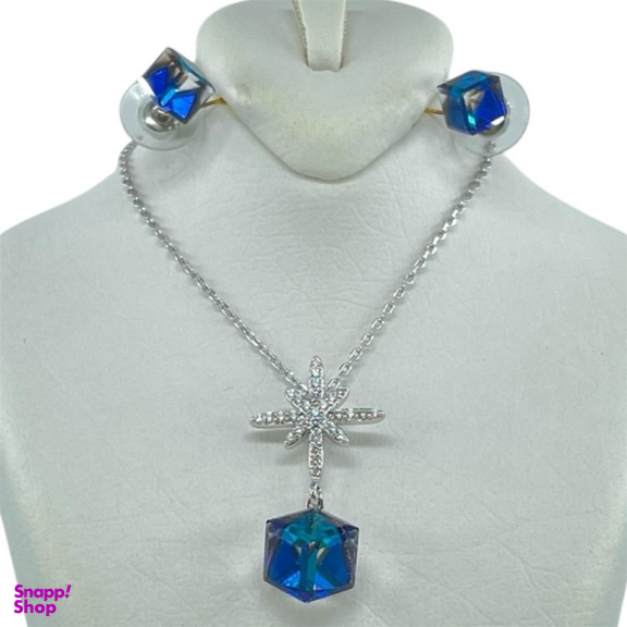 نیم ست زنانه سواروسکی کد 0235 رنگ آبی