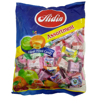 آبنبات با طعم میوه و مغز پاستیل آیدین وزن 1 کیلوگرم