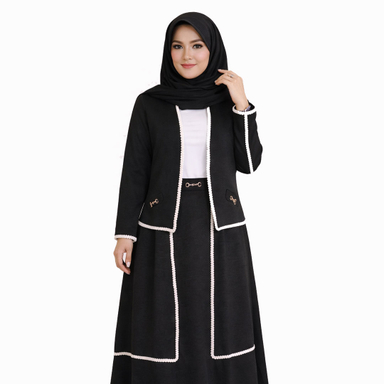 ست کت و دامن زنانه السانا مدل ضحا کد 219601 رنگ مشکی