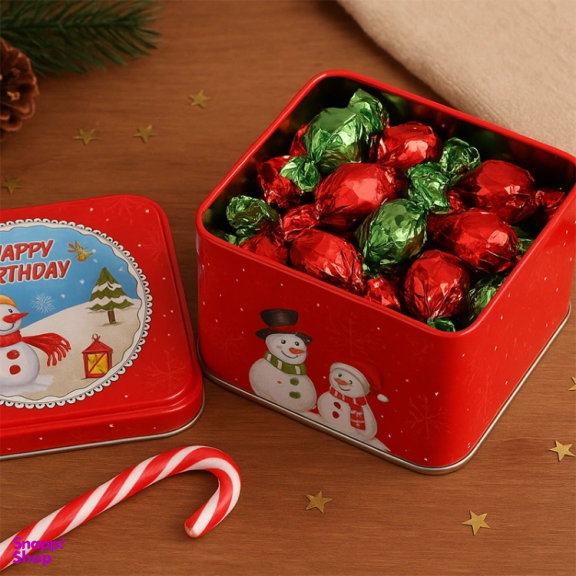 قوطی پذیرایی طرح آدم برفی