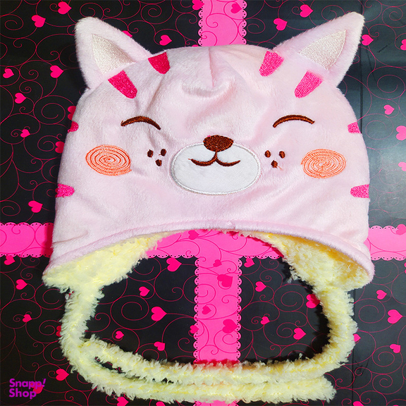 کلاه نوزادی آلیس مدل گربه کد Su1 رنگ صورتی