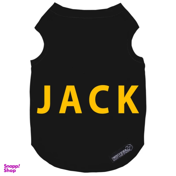 لباس سگ و گربه 27 طرح Jack کد MH1330 رنگ مشکی