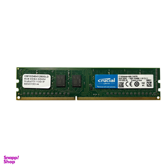 رم دسکتاپ DDR3 دوکاناله 1600 مگاهرتز CL11 کروشیال مدل C16FPR ظرفیت 8 گیگابایت