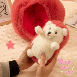 عروسک مدل جوجه تیغی سورپرایزی طرح سیب ارتفاع 36 سانتی متر