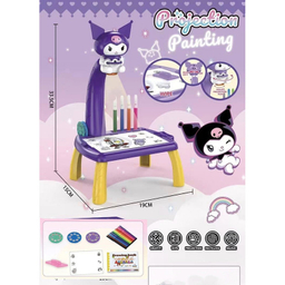 بازی آموزشی رنگ آمیزی ناب سل مدل میز نقاشی پروژکتوردار طرح کرومی