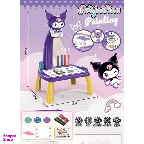 بازی آموزشی رنگ آمیزی ناب سل مدل میز نقاشی پروژکتوردار طرح کرومی