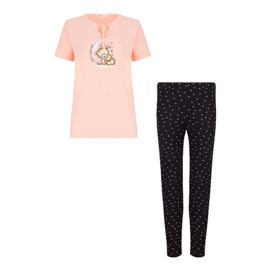 ست تیشرت شلوار کد 1022/1 رنگ گلبهی