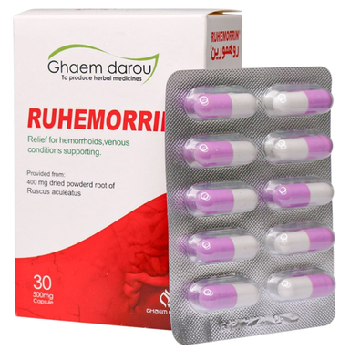 کپسول هموروئید و واریس روهمورین قائم دارو بسته 30 عددی