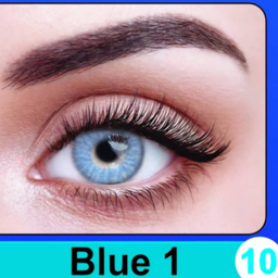 لنز چشم پرو نیو ویژن رنگ آبی بدون دور شماره 10 به همراه جای لنز