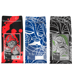 قهوه کولی قرمز و کلمبیا و عربیکا 80% تام کینز نقره ای مجموعه ۳ عددی