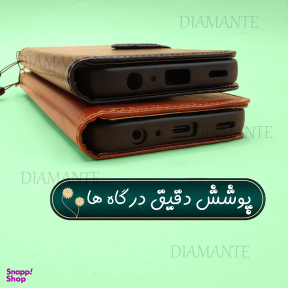 کیف کلاسوری دیامانته مدل Kiif_Bk مناسب گوشی موبایل سامسونگ Galaxy A16 به همراه بند آویز