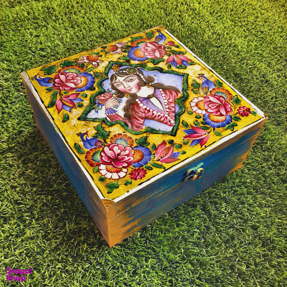 جعبه هدیه مدل سنتی طرح کاشی کد WB109