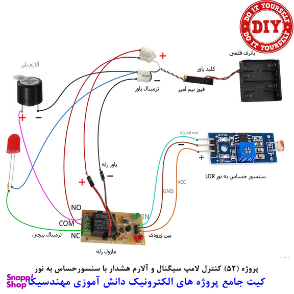 کیت آموزش الکترونیک مهندسیکا مدل 55 پروژه جامع دانش آموزی DIY+55