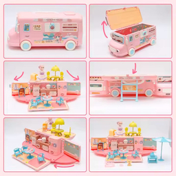 اسباب بازی خانه عروسکی مدل اتوبوسی طرح کمپر
