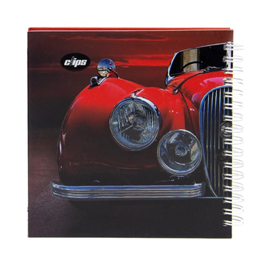 دفتر یادداشت ۸۰ برگ کلیپس طرح red classic car