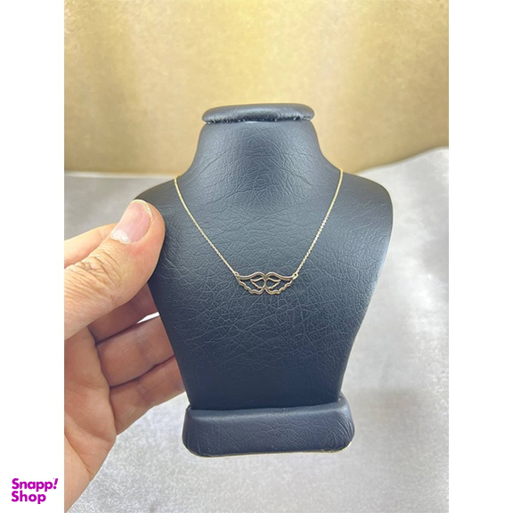 گردنبند طلا 18 عیار زنانه طرح بال فرشته خاص کد 45986