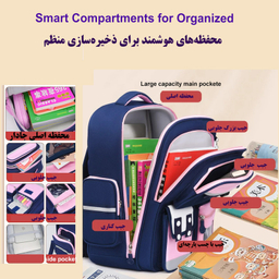 کوله پشتی مدرسه مدل چهار دگمه
