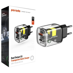 شارژر دیواری 20 وات پرودو مدل PD-T20WACEU QC3.0 PD 3A
