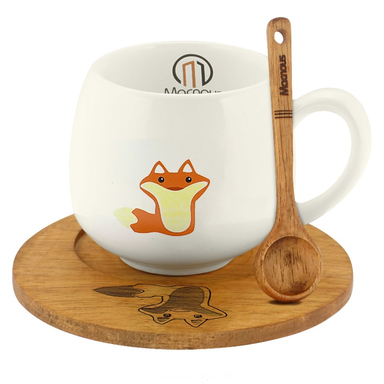 ست ماگ مکنوس کد 1008 همراه با قاشق وزیرلیوانی