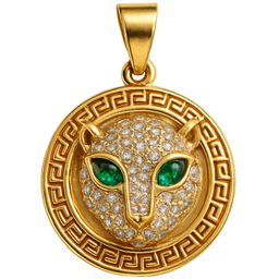 پلاک گردنبد طلا 18 عیار زنانه الوند گلد مدل پنتر سفید کد 73533