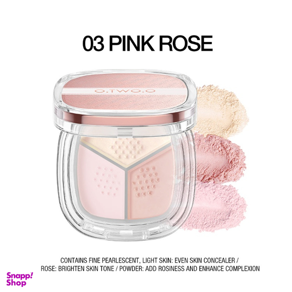 پودر فیکس 24 ساعته او تو او رنگ 03 pink rose