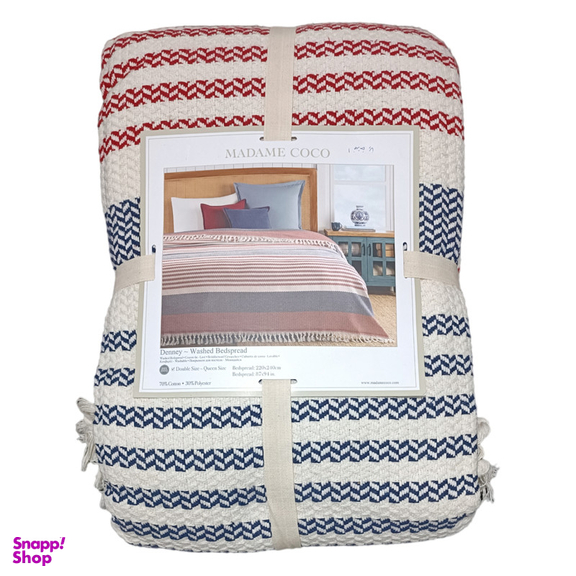 روتختی مادام کوکو مدل Denney Kirmizi Lacivert دو نفره سایز 240×220 سانتی متر