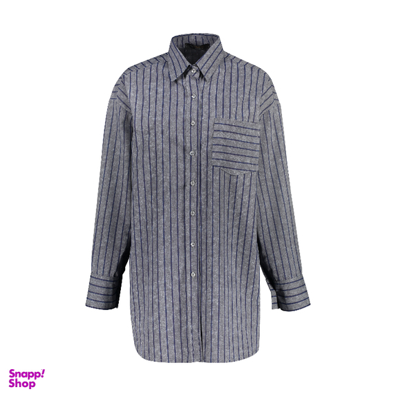 مانتو زنانه لوینت مدل سولینا  کد 0117 رنگ طوسی سرمه ای