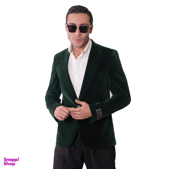 کت تک مردانه مدل مخمل رنگ سبز