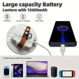 چراغ کمپینگ مدل LED-15600mAh با قابلیت پاوربانک و نور اضطراری