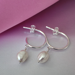 گوشواره نقره زنانه گیرا مدل Pearl کد G681