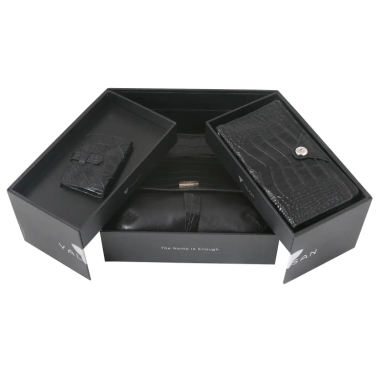 ست هدیه زنانه چرم یلسان مدل Saina کد RDS-CHN-GC-056-MSK