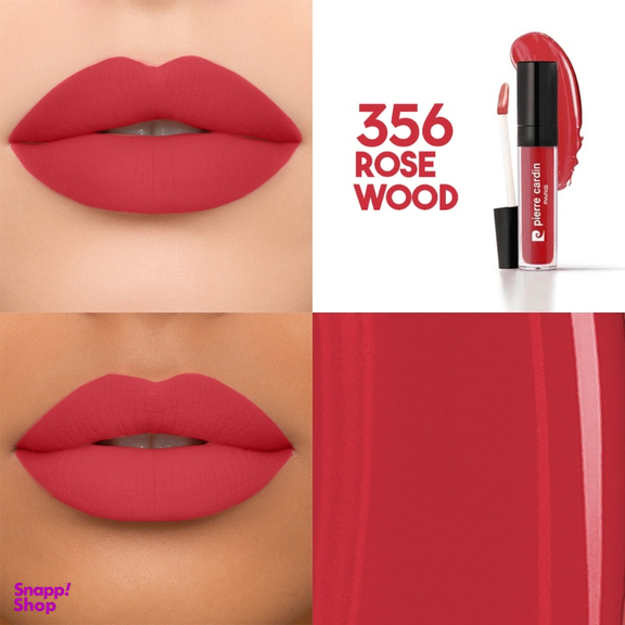 رژ لب مایع مات پیر کاردین مدل کیس پروف کد 11339 شماره 356 رنگ قرمز چوبی