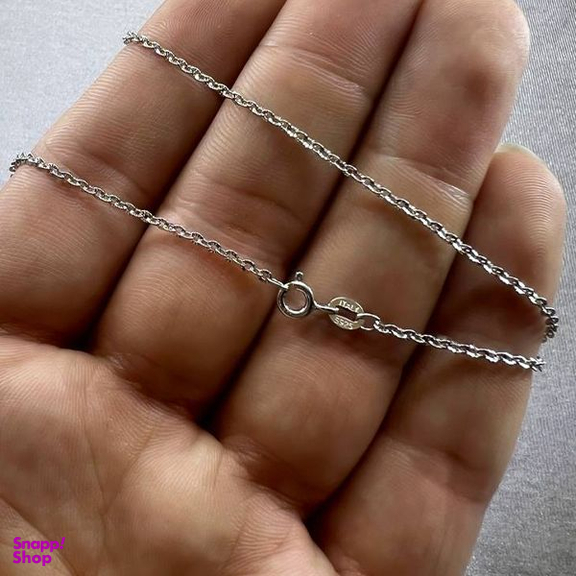 زنجیر نقره زنانه مدل دیپلمات تراش خورده ایتالیایی کد 45482
