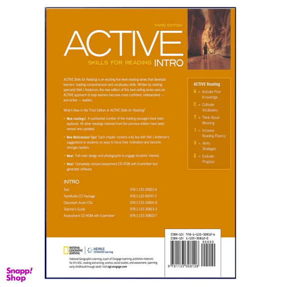 کتاب زبان Active Skills For Reading 3rd Intro اثر Neil J. Aderson انتشارات هدف نوین