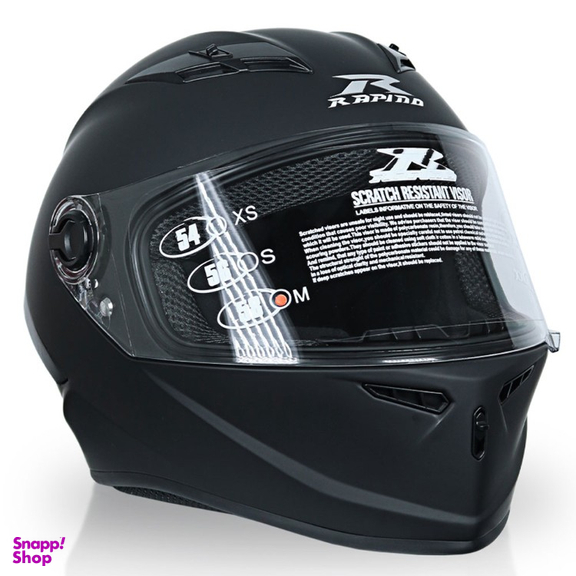 کلاه کاسکت راپیدو 982مدل let’s go رنگ مشکی مات