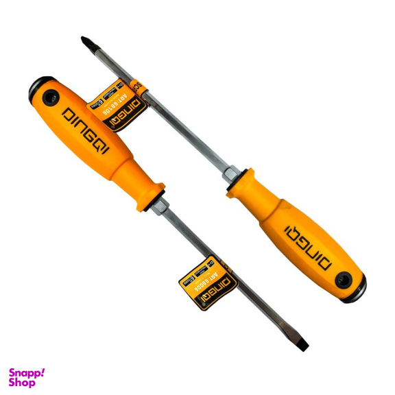 پیچ گوشتی دوسو و چهارسو ضربه خور دینگشی کد DT_6150 بسته 2 عددی