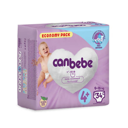 پوشک بچه جان به به مدل beb424e سایز 4+ بسته 34 عددی