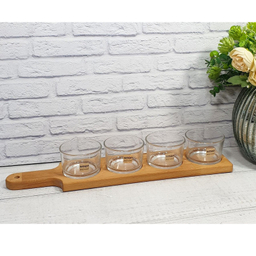 اردوخوری لیمون مدل گرد پایه چوبی کد RM2223 مجموعه 4 عددی
