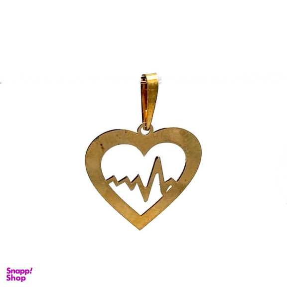 پلاک گردنبند طلا 18 عیار زنانه حسام گالری مدل ضربان قلب کد P2019