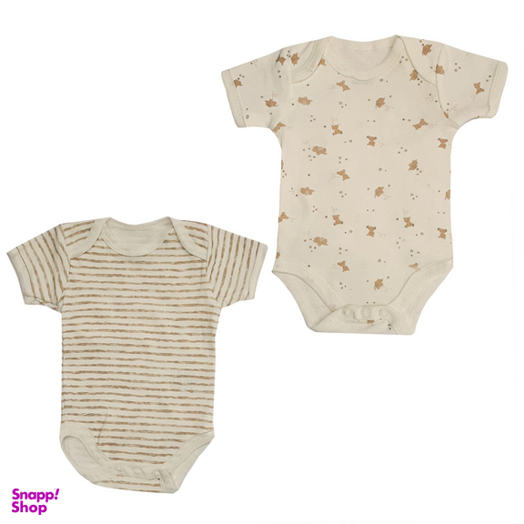 بادی آستین کوتاه نوزادی لاندنی مدل K900 مجموعه 2 عددی