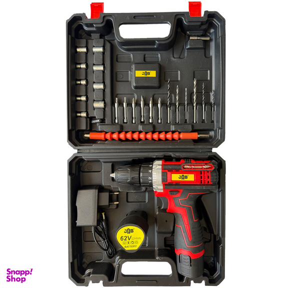 دریل پیچ گوشتی شارژی جاب مدل JB-4090 RD مجموعه 40 عددی