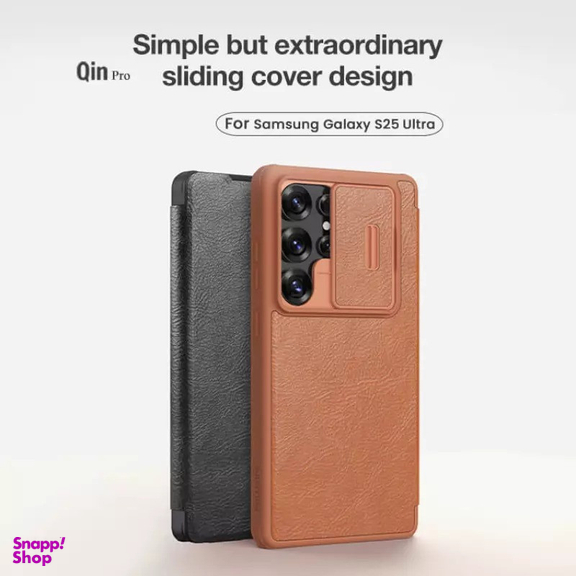 کیف کلاسوری نیلکین مدل Qin Pro مناسب برای گوشی موبایل سامسونگ Galaxy S25 Ultra