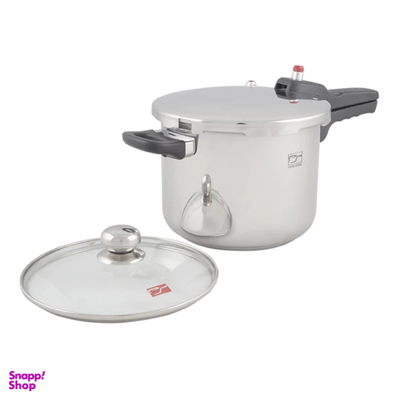 زودپز پارس استیل مدل کفه سه لایه کد 0101/0213 گنجایش 6 ليتر