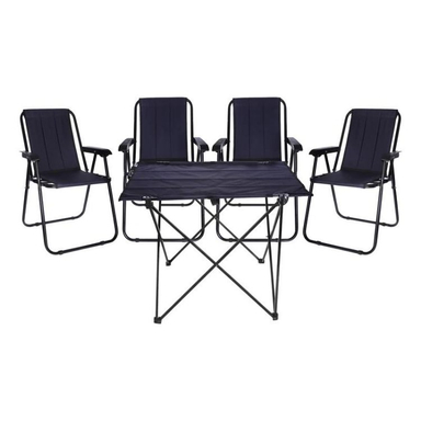 ست میز و صندلی سفری تاشو مدل YZ مجموعه 5 عددی به همراه کاور