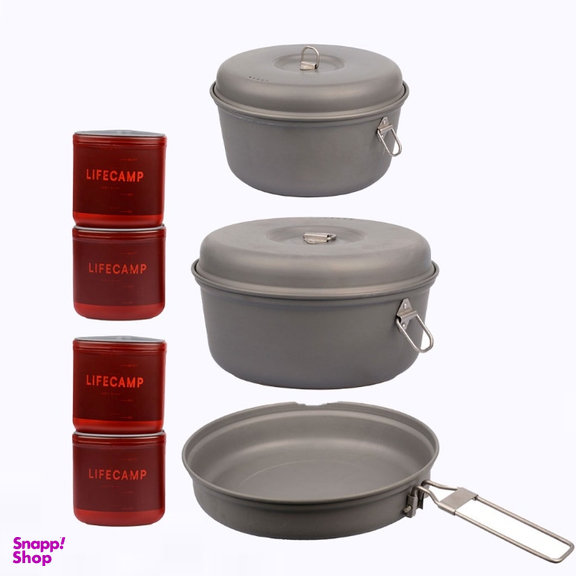 ست قابلمه سفری 6 نفره لایف کمپ کد 45830