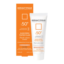 ضد آفتاب درماتیپیک با spf50 مناسب پوست مختلط و چرب رنگ بژ طبیعی وزن 50 گرم
